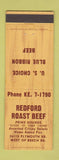 Matchbook Cover - Redford Roast Beef Redford Charter Township MI