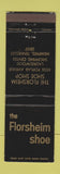 Matchbook Cover - Florsheim Shoes Memphis TN