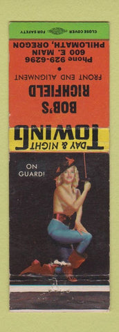 Matchbook Cover - Bob Richfield Front End Alignment Philomath OR pinup