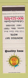 Matchbook Cover - Montego Bay Motel Lawton OK Quality Inn WEAR