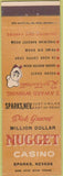 Matchbook Cover - Dick Graves Nugget Casino Sparks NV