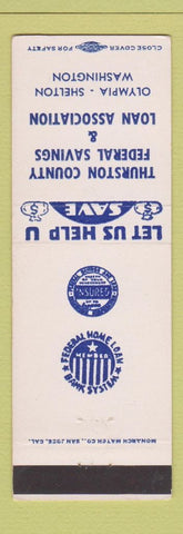 Matchbook Cover - Thurston County Savings Loan Olympia Shelton WA