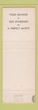 Matchbook Cover - Thurston County Savings Loan Olympia Shelton WA