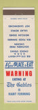 Matchbook Cover - The Gables Restaurant Marshall TX