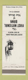 Matchbook Cover - First National Bank Fort Worth TX WEAR