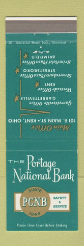 Matchbook Cover - Portage National Bank Kent OH Streetsboro Brimfield