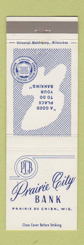 Matchbook Cover - Prairie City Bank Prairie Du Chien WI