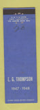 Matchbook Cover - EG Thompson 1948 WEAR