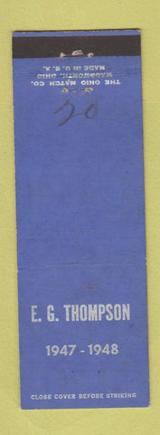 Matchbook Cover - EG Thompson 1948 WEAR