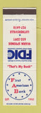 Matchbook Cover - First American Bank Warm Springs Luthersville GA