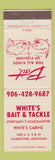 Matchbook Cover - White's Bait & Tackle cabins Gladstone MI