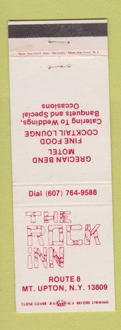 Matchbook Cover - The Rock Inn Mount Upton NY Grecian Bend Motel