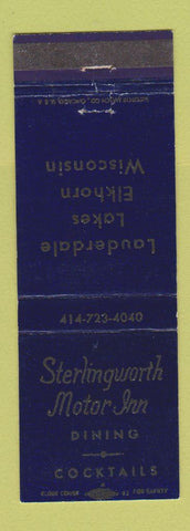 Matchbook Cover - Sherlingworth Motor Inn Lauderdale Lakes Elkhorn WI WEAR