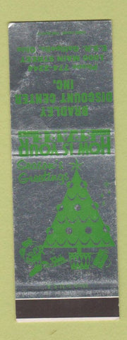 Matchbook Cover - Bradley Discount Center Gallipolis OH Christmas SAMPLE WEAR