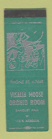 Matchbook Cover - Visalia Moose Orchid Room Visalia CA