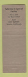 Matchbook Cover - Visalia Moose Orchid Room Visalia CA