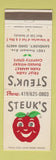 Matchbook Cover - Steuk's Sandusky OH
