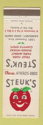 Matchbook Cover - Steuk's Sandusky OH