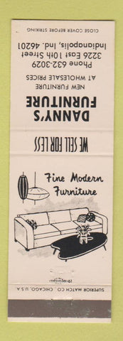Matchbook Cover - Danny's Furniture Indianapolis IN PEACH
