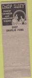 Matchbook Cover - Mae Dury's Tavern Green Bay WI Chinese food