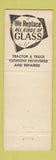 Matchbook Cover - Jack's Glass & Upholstery Colusa CA
