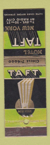 Matchbook Cover - Hotel Taft New York City WEAR
