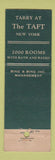 Matchbook Cover - Hotel Taft New York City WEAR