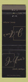 Matchbook Cover - Jo Ann's Detroit MI WEAR