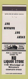 Matchbook Cover - Nu Liquor Store
