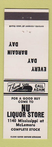 Matchbook Cover - Nu Liquor Store