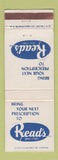 Matchbook Cover - Read's Drug Stores DD Bean WEAR