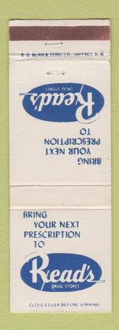 Matchbook Cover - Read's Drug Stores DD Bean WEAR