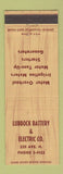Matchbook Cover - Lubbock Battery and Electric TX?
