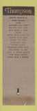 Matchbook Cover - Thompson Products auto parts P&M Galesburg IL WEAR