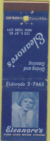 Matchbook Cover - Eleanore's New York City girlie