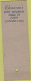 Matchbook Cover - Eleanore's New York City girlie