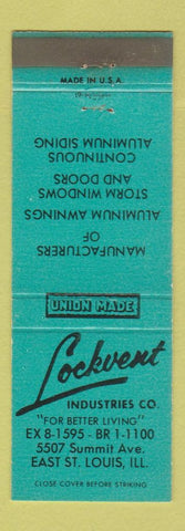 Matchbook Cover - Lockvent Industries awnings East ST Louis IL