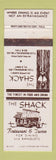 Matchbook Cover - The Shack Restaurant Upper Darby PA Philadelphia WEAR