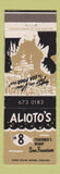 Matchbook Cover - Alioto's #8 Restaurant San Francisco CA