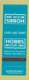 Matchbook Cover - Hobbs Motor Inn Hobbs NM