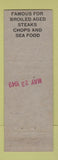 Matchbook Cover - So Ho Restaurant Springfield IL WEAR