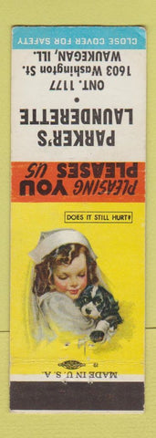 Matchbook Cover - Parker's Lauderette Waukegan IL