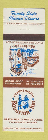 Matchbook Cover - Bavarian Inn Frankenmuth MI Motor Lodge Restaurant