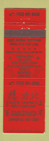 Matchbook Cover - Duck Chang's Restaurant Chinese Annandale VA