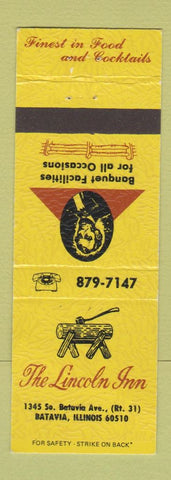 Matchbook Cover - The Lincoln Inn Batavia IL Abraham WEAR