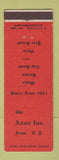 Matchbook Cover - Avon Inn NY low phone #