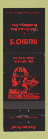 Matchbook Cover - Rubio's Mexican Restaurant Brookings OR