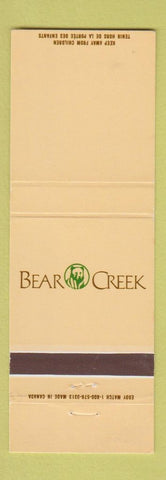 Matchbook Cover - Bear Creek