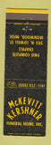Matchbook Cover - McKevitt Kershner Funeral Home Ironwood MI