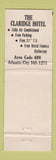 Matchbook Cover - Mayfair Lounge Claridge Hotel Atlantic City NJ